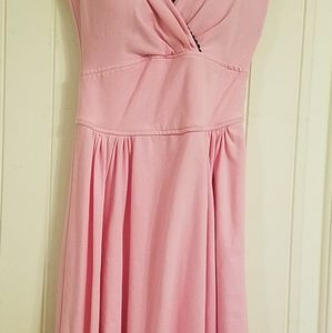 Pinup Couture Dress Size XS Pink Embroidered Swans